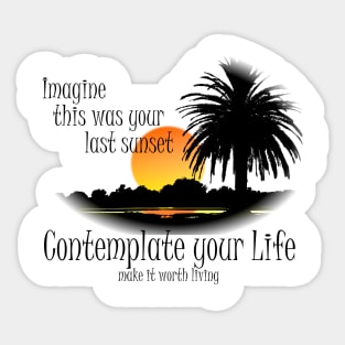 Contemplate Life Sticker